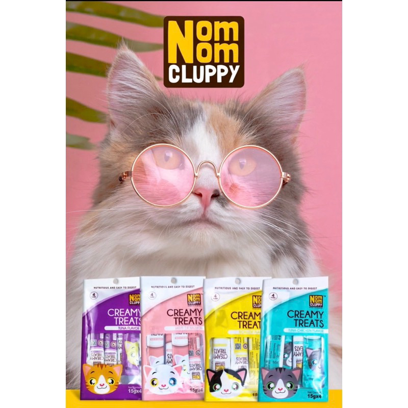 ISI 4 | Snack Kucing NOM NOM CLUPPY Creamy Treats