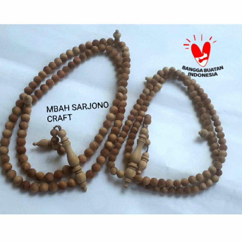 Tasbih Cendana Kupang NTT Super 8-10mm/Tasbih 99 Butir Cendana Kupang/Tasbih Cendana Asli/Tasbeh Mus
