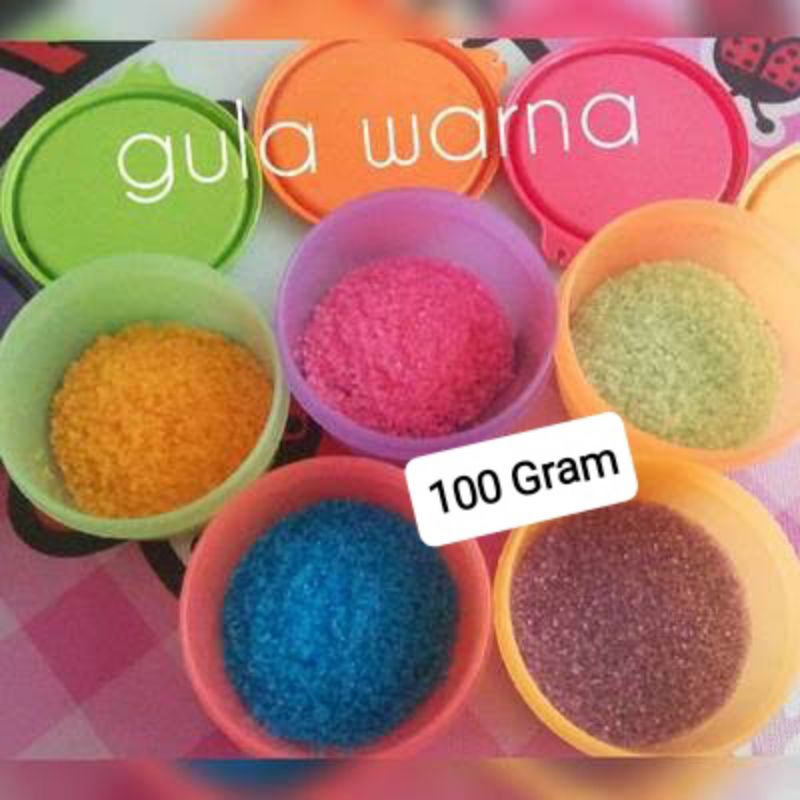

Gula Pasir warna warni 100gram cotton candy sanding sugar colour rainbow