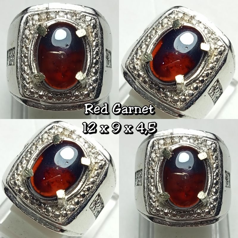 Cincin Batu Red Garnet Natural