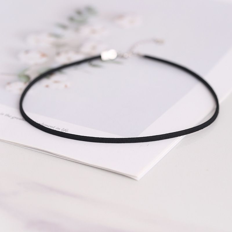 Kalung Choker Hitam Simple Korean Style