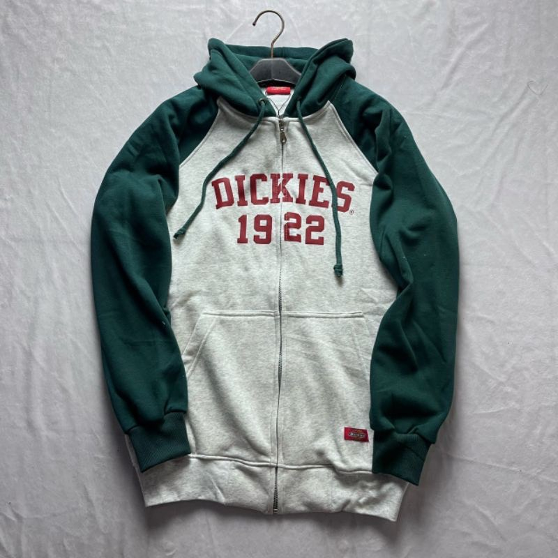 JAKET SWEATER HOODIE ZIPPER DICKIES AUTHENTICS ARCH LOGO BORDIR PREMIUM BEST SELLER