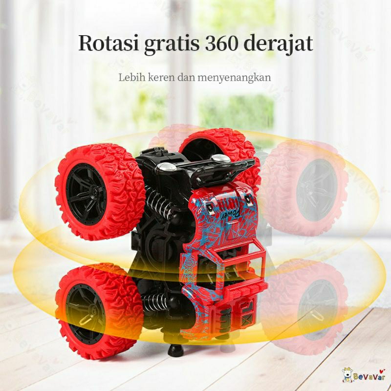 Mainan Mobil MONSTER ZAP MOBIL JIP OFF ROAD 4 DRIVE INERTIAL BIGFOOT TRUCK POWER