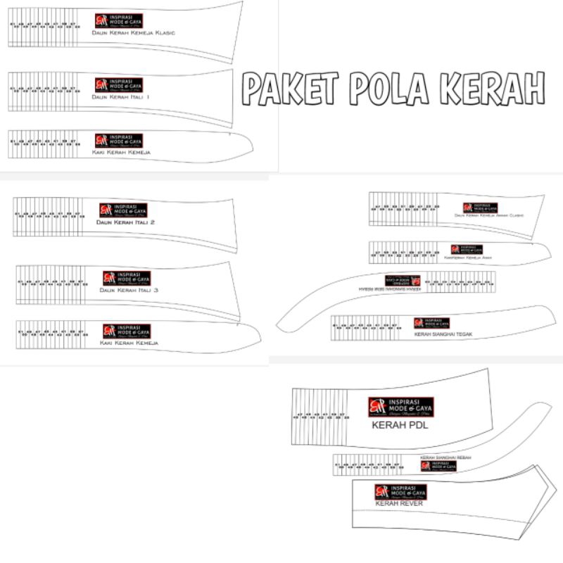 PAKET POLA KERAH ALA YAZID TAILOR
