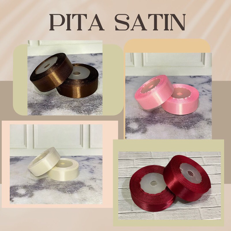 

PITA SATIN 1 INCH 2.5 CM SATEEN KAIN HIASAN KADO SOUVENIR HAMPERS BAG PARCEL