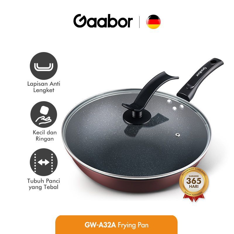 Gaabor Teflon 32cm Tutup Kaca