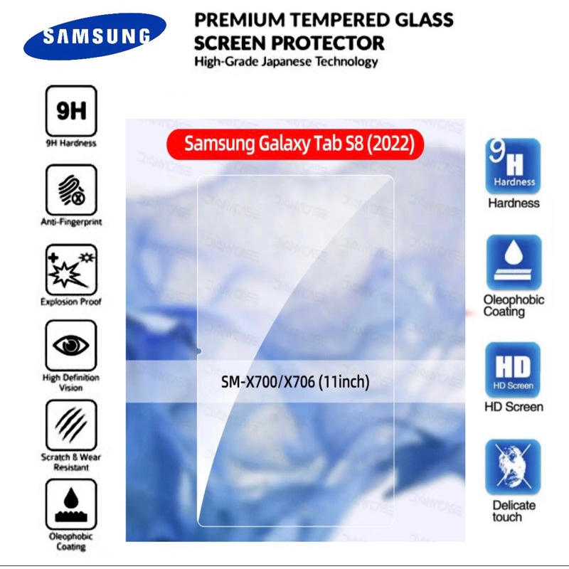 TG TAB BENING - SCREEN PROTECTOR TEMPERED GLASS SAMSUNG TAB S8/X700/X706