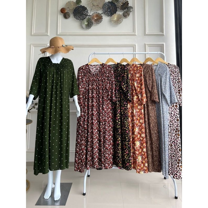 DASTER AYUMI - DASTER PANJANG SEMATA KAKI KEKINIAN  - DASTER  RAYON - DASTER BRANDED TERBARU - BISA 