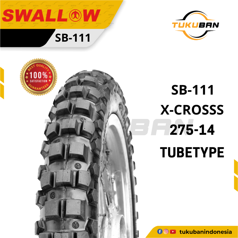 Ban Motor Trail Swallow SB-111 X-CROSS 275-14 Ring 14 Tubetype ban Trail motocross