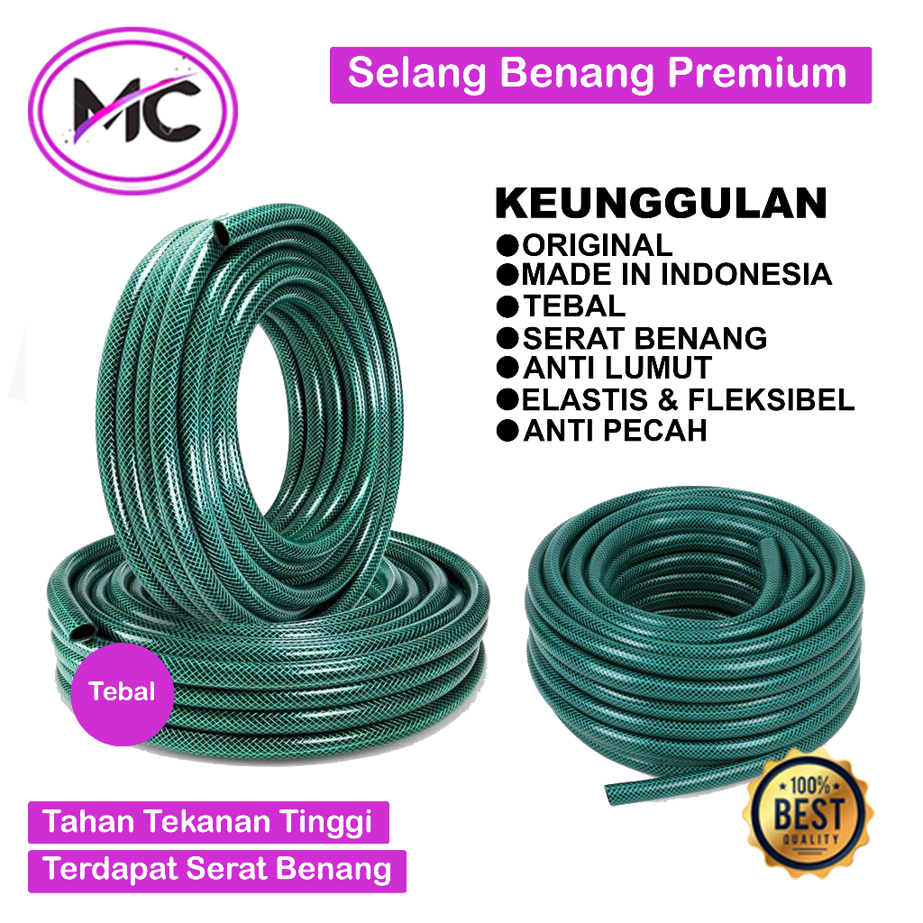 Selang Air Elastis 1/2 inch 5/8 inch 3/4 inch 1 inch Selang Cuci Motor Selang Penyiram Tanaman Taman Halaman Rumah