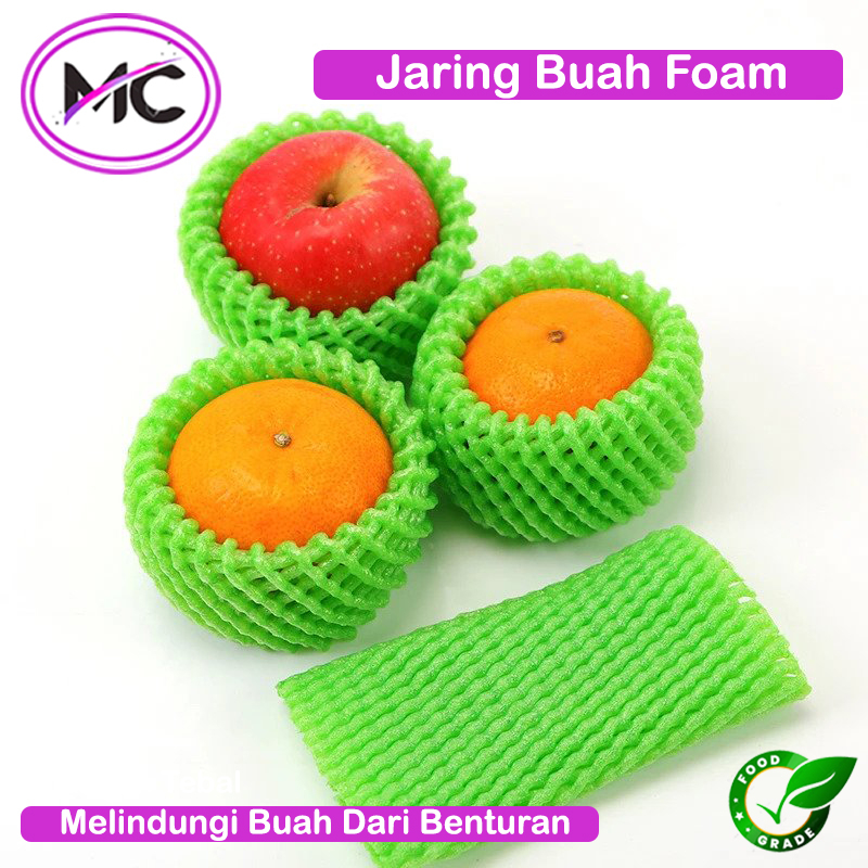 Jaring Foam Net Buah Warna Busa Bungkus Apel Jeruk Pir Polynet Sayur Jaring Busa Pelindung Benturan Botol