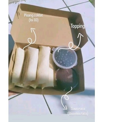 

Frozen food|pisang coklat dengan mix rasa and topping