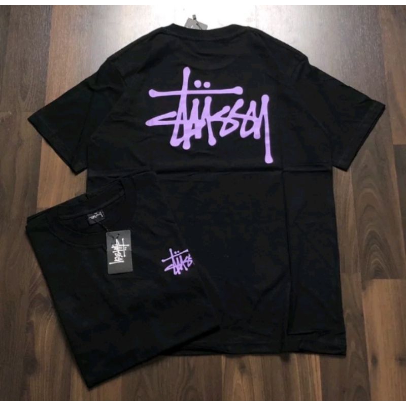 Kaos murah kaos distro murah baju distro pria t-shirt combed 30s KAOS STUSSY - FONT BASIC TSHIRT STU