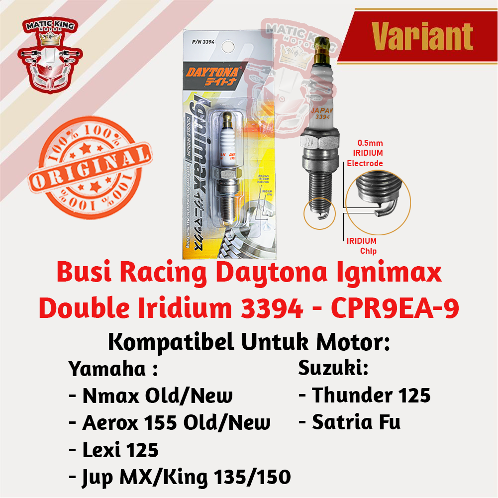 Daytona Busi Racing Double Iridium Yamaha XMAX 250 Honda Forza Kawasaki Ninja 250 2018 5046