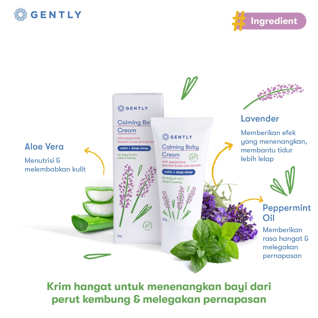 Gently Calming Baby Cream | Krim Penghangat dan Pereda Kolik Bayi - 50g