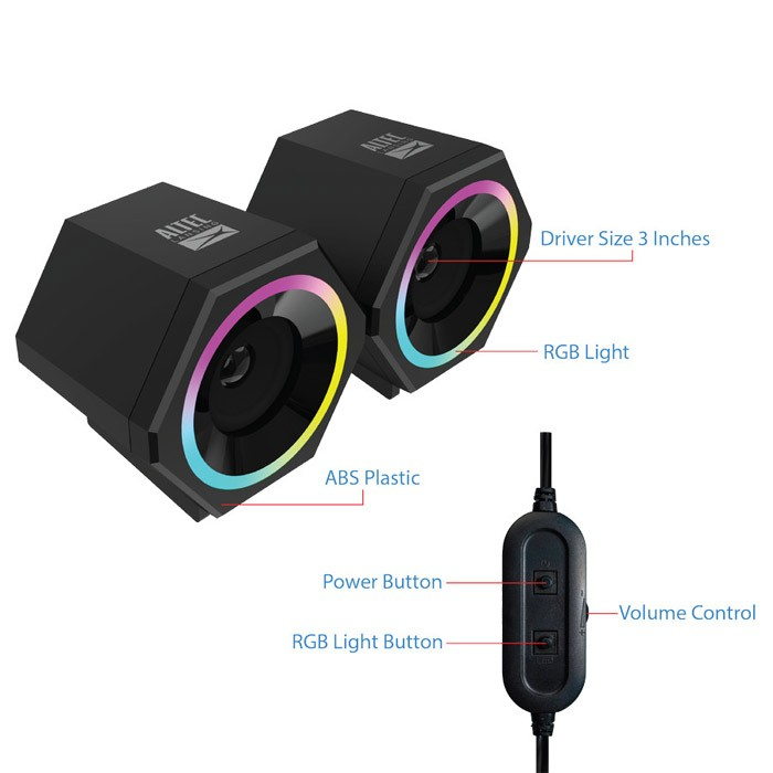 Speaker Desktop RGB ALTEC ALGS9806 2.0 CHANNEL