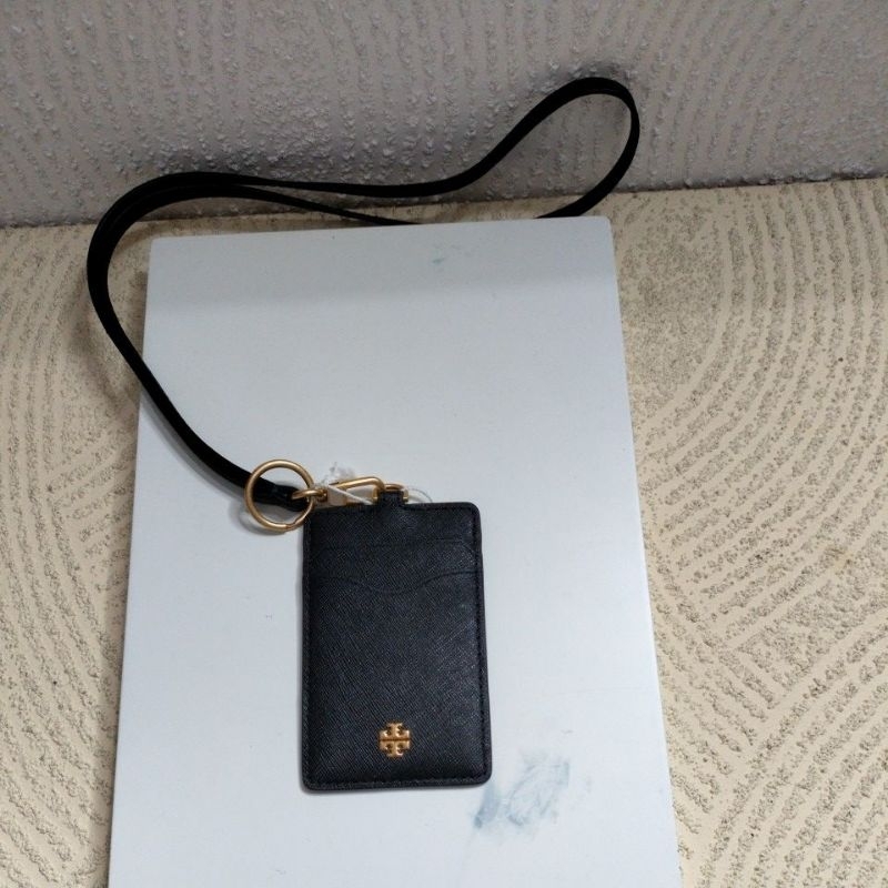 

TB LAYARD ID SAFFIANO LEATHER BLACK