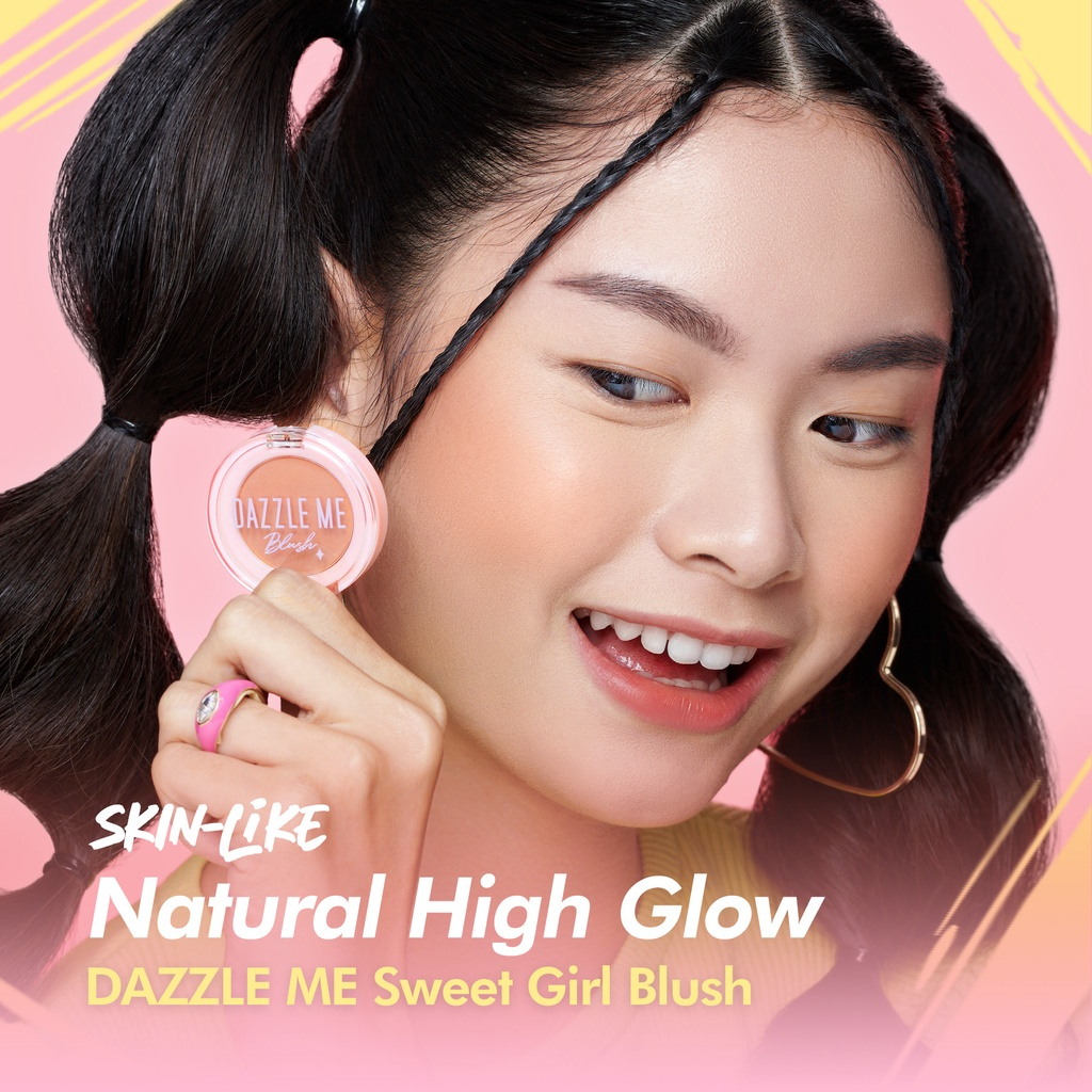 ☃️Cutezz_ching1☃️Dazzle Me Sweet Girl Blush On | Long Lasting High Pigmented Powder Matte Cheek Blusher