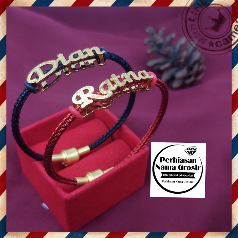 GELANG KAWAT PANDORA COSTOUM NAMA