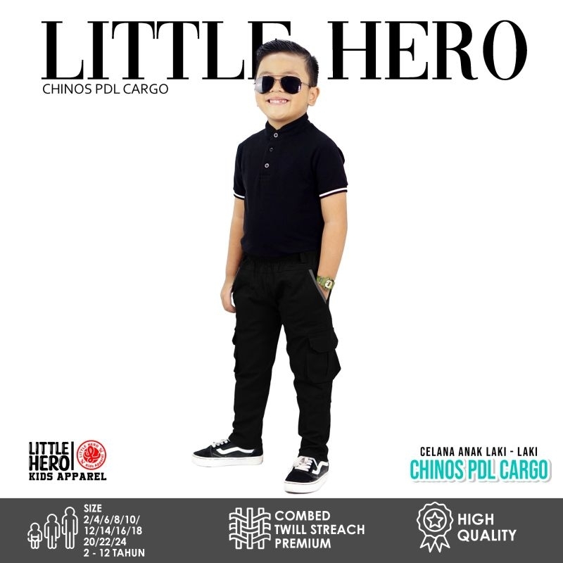 ( 10 - 12 Tahun ) Celana Chino Cargo Pdl Panjang Anak Laki-laki Remaja Tanggung Little Hero Chinos PDL 10 11 12 13 Tahun