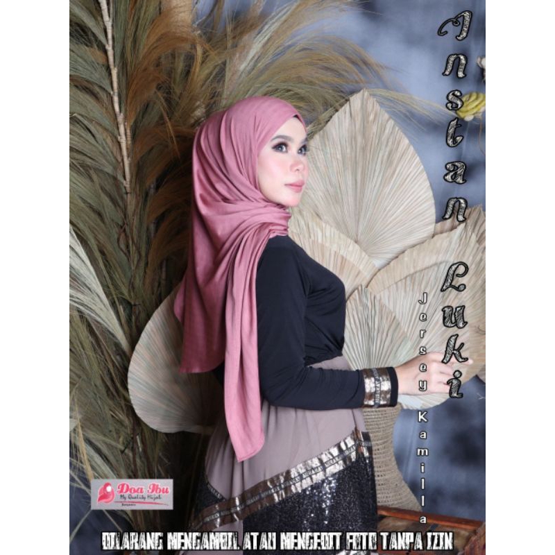 SEGITIGA PASHMINA SIRIA INSTAN BELAKANG OVAL ORI DOA IBU