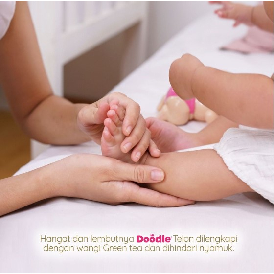 DOODLE Minyak Telon wangi GREEN TEA untuk bayi dan anak / Exclusive Telon Oil Anti Nyamuk Doodle 100ml Doodle 60ml