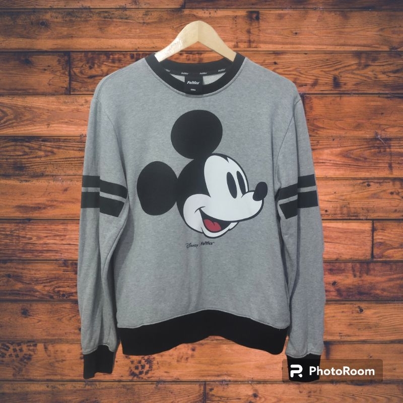 Pakaian Pria Dan Wanita Crewneck Disney Colab Mickey Mouse 100% Original