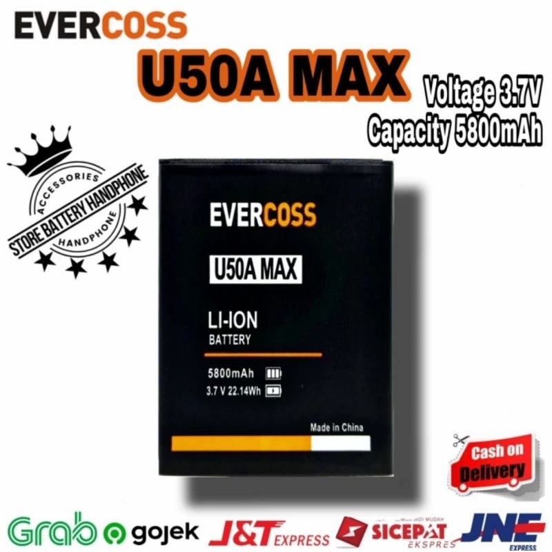 BATERAI EVERCOSS U50 MAX