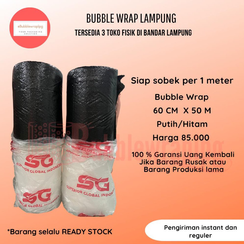 

Bubble Wrap Lampung 60cm x 50 M Siap Sobek per 1 Meter