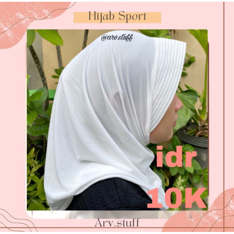 Hijab Sport / jilbab olahraga kerudung wanita muslimah jersey viral murah termurah terlaris heejab sporty