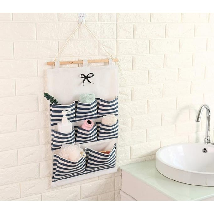 IKILOSHOP PG8 Salur Pouch gantung SALUR 8 sekat bahan tebal serbaguna organizer WALL Tempat Remote Kosmetik Dinding/Tempat Penyimpanan Serbaguna