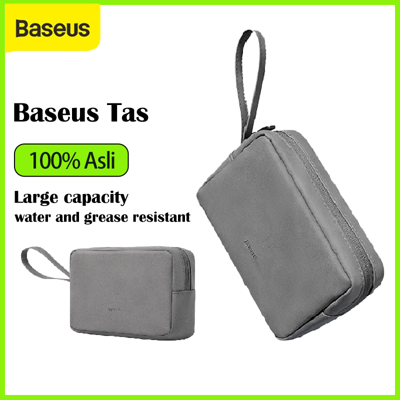 Baseus Tas Large capacity Gadget Organizer Travel Pouch Dompet Serbaguna Storage Bag Aksesoris Large capacity