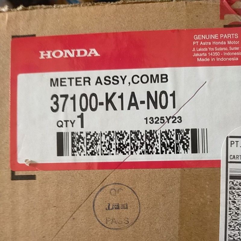 37100-K1A-N01 HGP AHM 100% ORIGINAL SPEDO METER BEAT LED K1A SPEED METER  BEAT K1A CBS 37100K1AN01