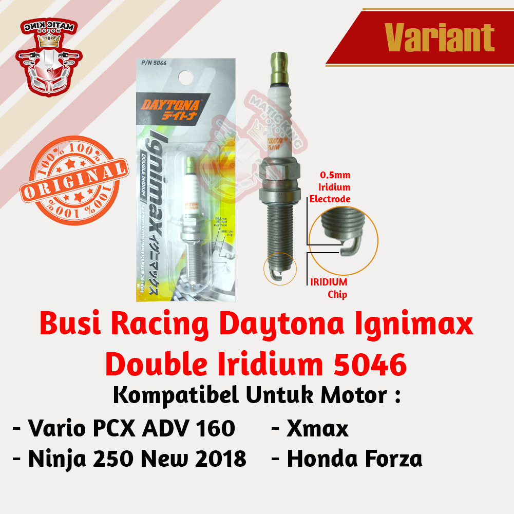 Busi Racing Iridium Vario Satria FU Vixion Old New Ninja 250 Fi Karbu Jupiter MX Thunder 125  PCX ADV R15 R25 150 DAYTONA IGNIMAX 3395