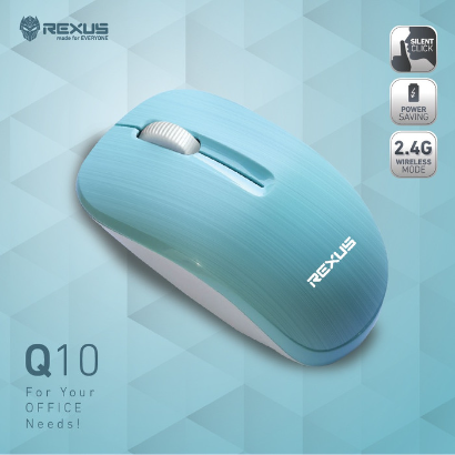 Rexus Mouse Wireless Office Q10 3D Silent Click 1200DPI