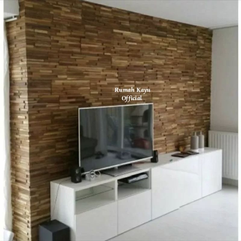 COBAK WALLPAPER DINDING KAYU JATI / WALLPAPER DINDING / WALLPAPER 3D