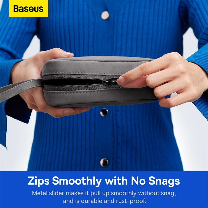 Baseus Tas Gadget Organizer Travel Pouch Dompet Serbaguna Storage Bag Aksesoris Large capacity