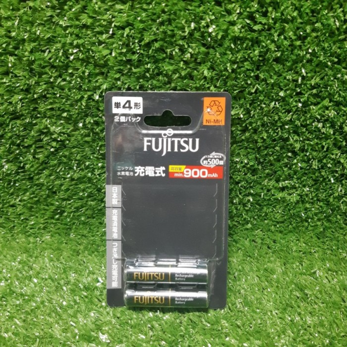 Baterai AAA / A3 900mah 2Pcs FUJITSU Rechargable ORIGINAL Made in Japan