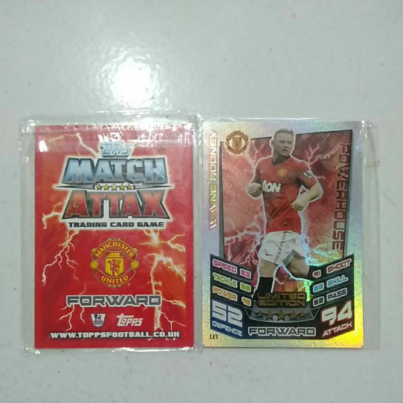 trading card game limited edition Wayne Rooney Manchester united