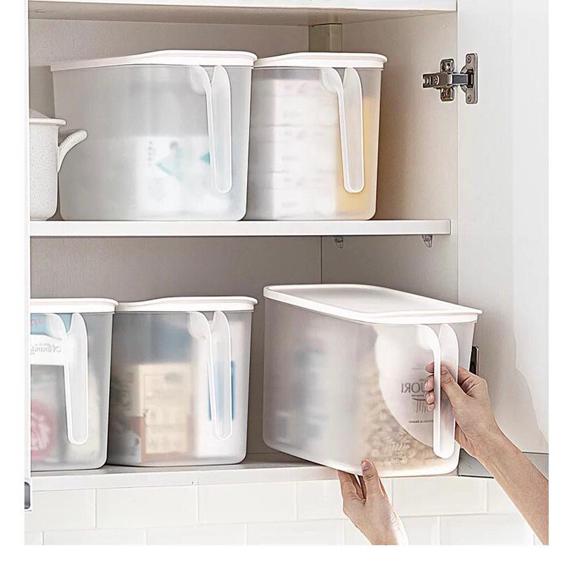 Clear Handled Storage Bin