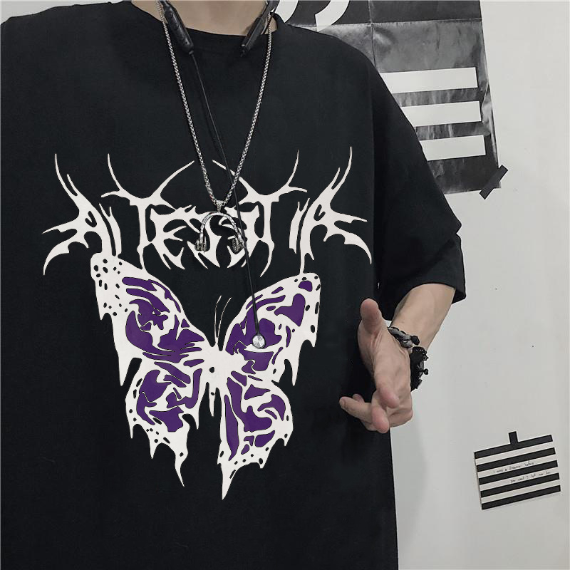 [ GOTH ] Kaos Aesthetic Butterfly / Kaos Kupu-kupu Estetika 8059 (L/XL)