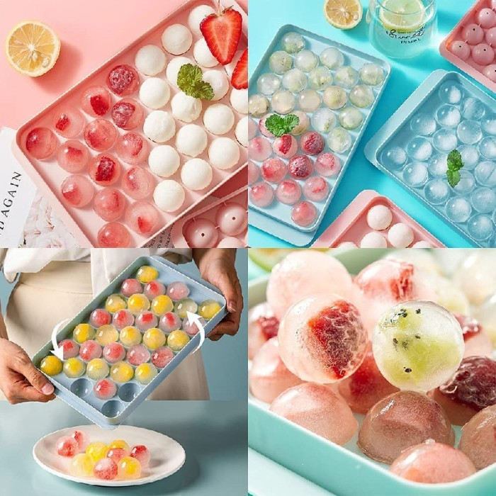 CE20- Cetakan Esbatu Bulat 20 Grid Ice Cube Tray Alat Pencetak Jelly