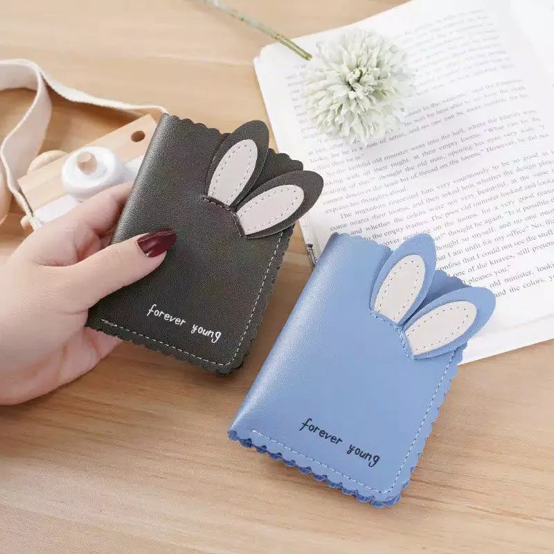 DOMPET RENDA MOTIF KELINCI / DOMPET LIPAT MINI WANITA COD