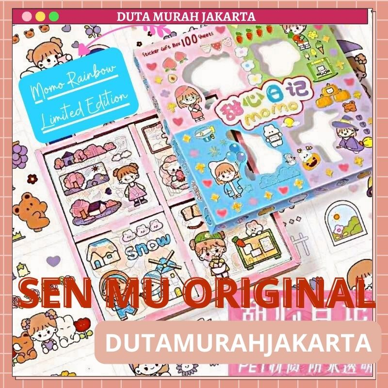 

100 Lembar Stiker Gelas/HP/Buku Motif Kartun Korea Lucu Anti Air Dekorasi Handbook Scrapbook DIY DMJ