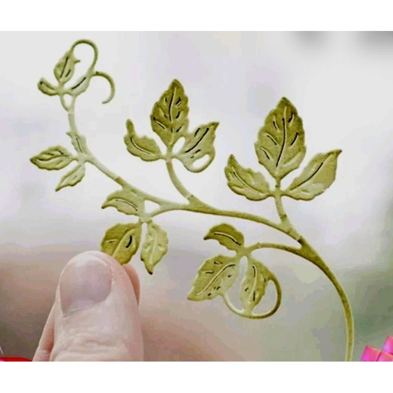 

Daun kertas - cutting dies daun - bahan scrapbook, mahar, paper flower, dll
