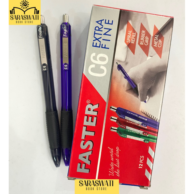

Pulpen Faster C6 Hitam// Ball Point Faster C6 (Harga Satuan)