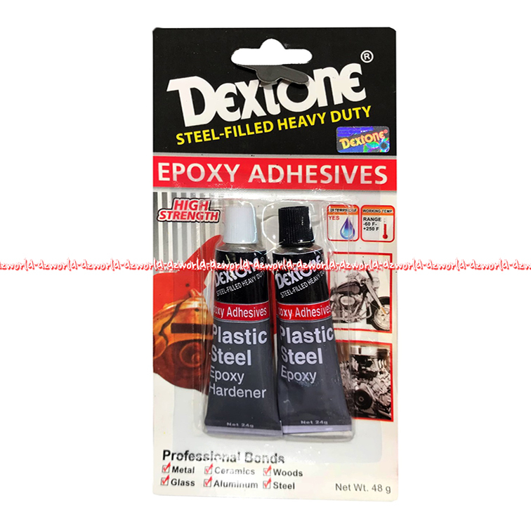 Dextone Epoxy Adhesives 48gr High Strength Lem Hitam Abu-Abu Plastic Steel Epoxy Hardener Profesional Bonds Lem Untuk Besi Baja Porcelain Kayu Keramik