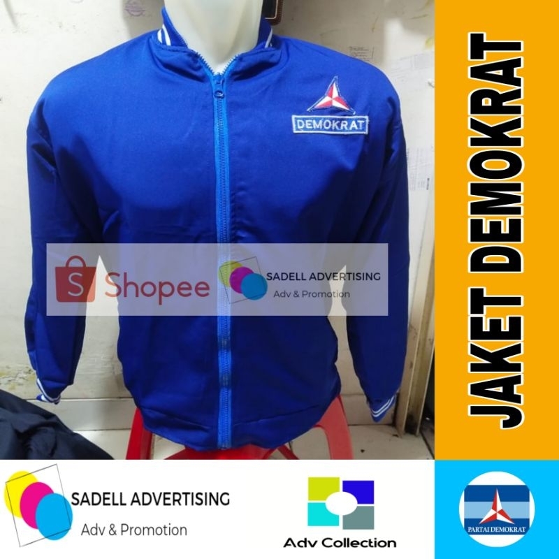 Jaket Demokrat Jaket Partai Demokrat Biru Lengan Panjang Pria