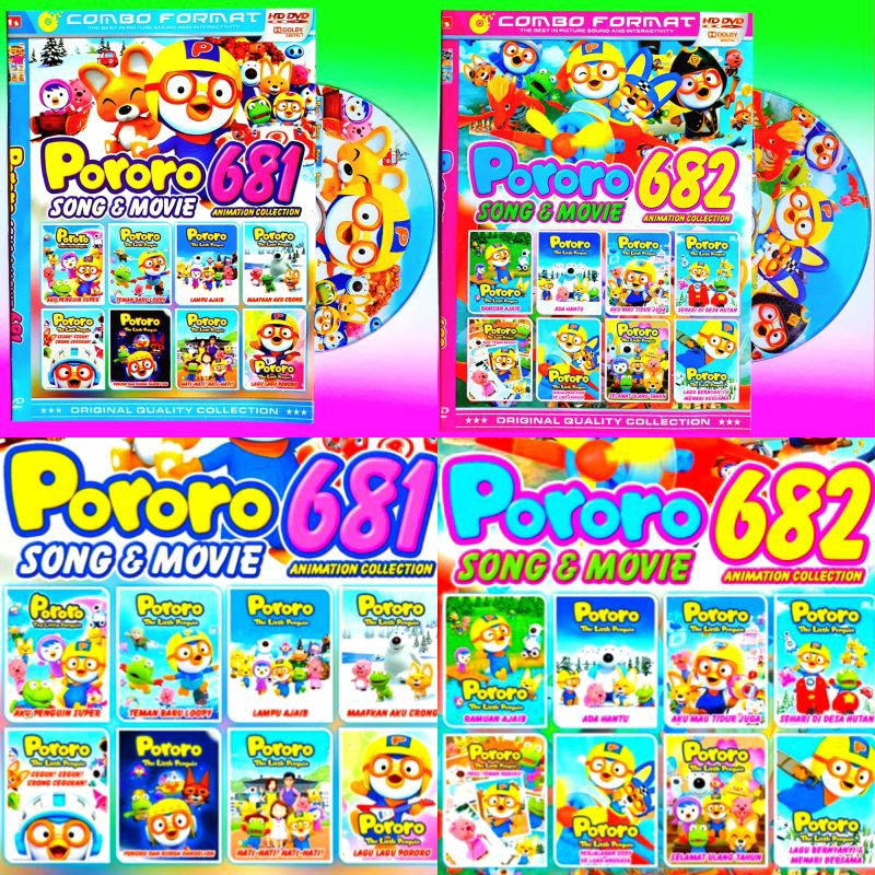PAKET 2 DVD KOLEKSI PORORO SONG & MOVIE