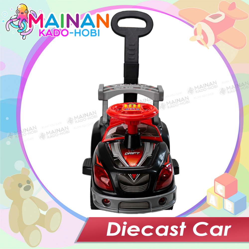 KADO ULANG TAHUN MAINAN ANAK DIECAST CAR RIDE ON DUDUK MOBIL DORONG